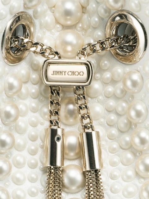 Jimmy Choo Bon Bon satin mini bag - Neutrals - zdjęcie produktu nr 2