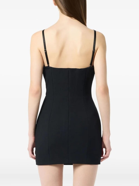 Blumarine logo-rose-embellishment mini dress - Black - zdjęcie produktu nr 2