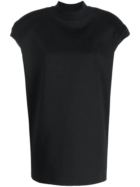 The Attico Laurie logo-embroidered top - Black - zdjęcie produktu nr 1