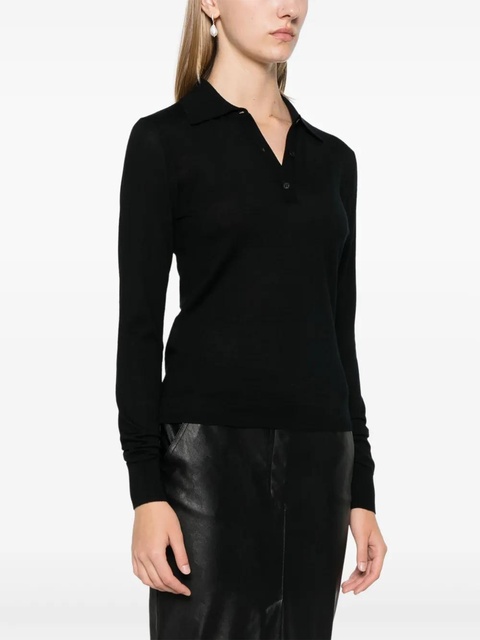 PINKO Liquoroso polo top - Black - zdjęcie produktu nr 2