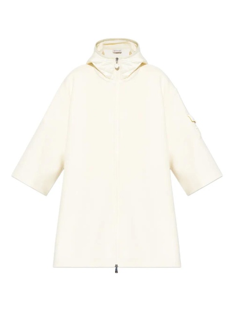 Moncler zip-up hooded cape - Neutrals - zdjęcie produktu nr 1