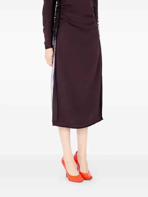 Maison Margiela gathered midi dress - Brown - zdjęcie produktu nr 2