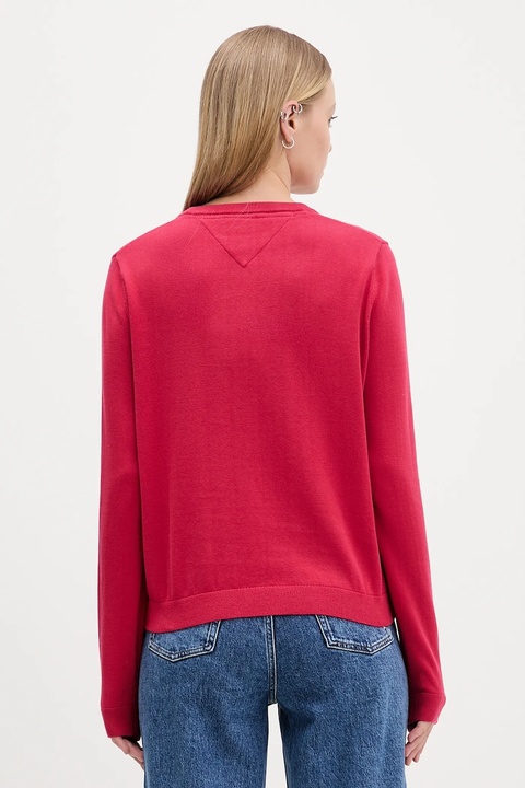 Tommy Jeans sweter bawełniany kolor różowy DW0DW19888 - zdjęcie produktu nr 2