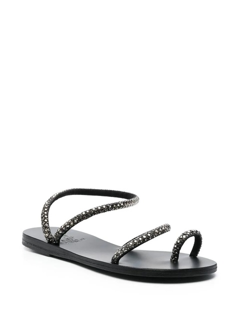 Ancient Greek Sandals Eleftheria crystal-embellished sandals - Black - zdjęcie produktu nr 2