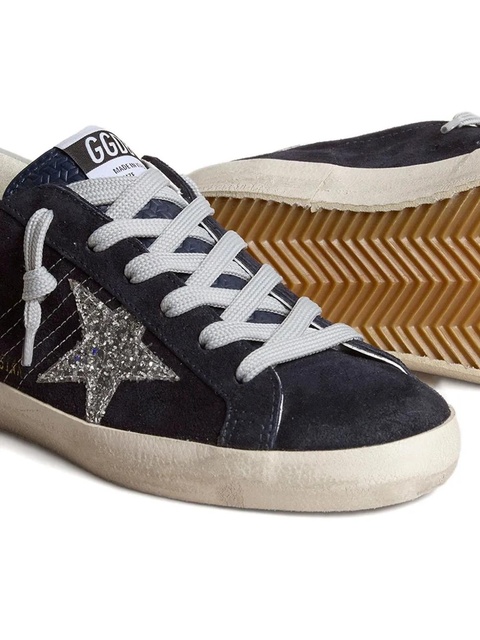 Golden Goose Super-Star glitter-detail sneakers - Blue - zdjęcie produktu nr 2