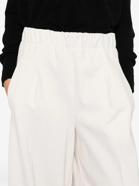 SOLOTRE elasticated-waistband trousers - White - zdjęcie produktu nr 2