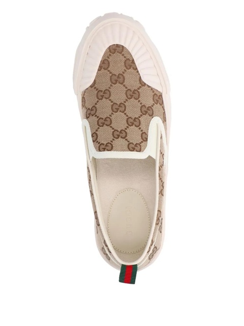 Gucci logo-pattern slip-on sneakers - Neutrals - zdjęcie produktu nr 2
