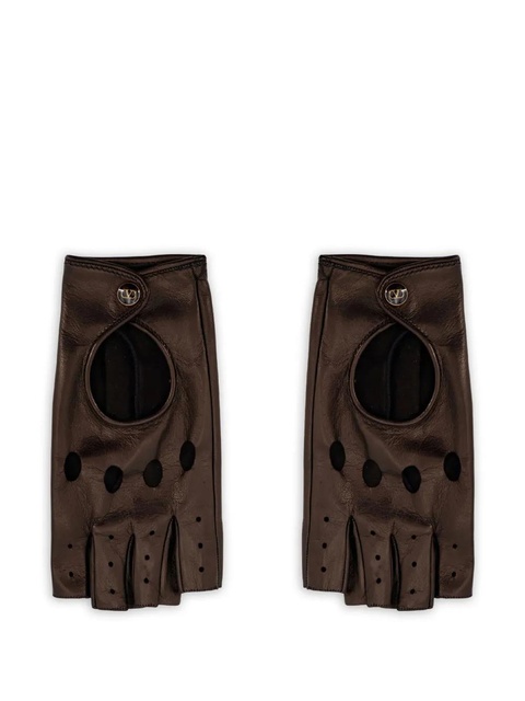 Valentino Garavani perforated leather gloves - Brown - zdjęcie produktu nr 2