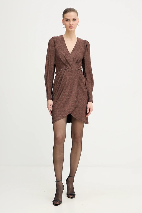 Morgan sukienka kolor brązowy mini dopasowana RNINO - zdjęcie produktu nr 2