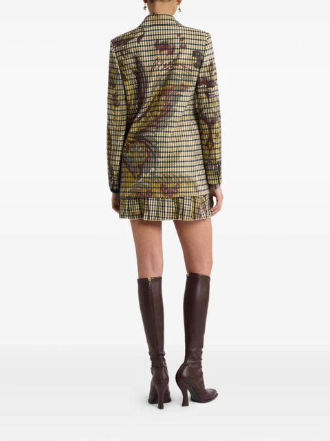 ETRO gingham floral-print jacket - Yellow - zdjęcie produktu nr 2