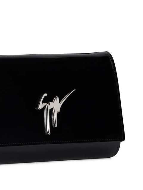Giuseppe Zanotti Cleopatra glossy clutch bag - Black - zdjęcie produktu nr 2