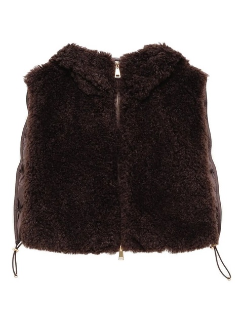 Moncler hooded brushed gilet - Brown - zdjęcie produktu nr 1