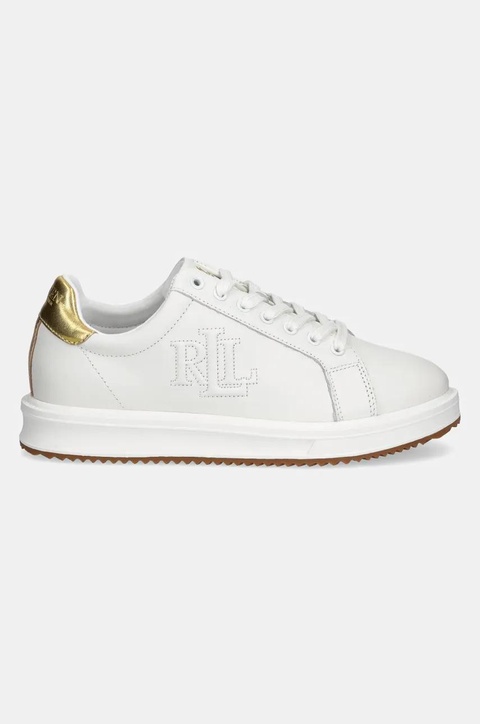 Lauren Ralph Lauren sneakersy skórzane Ainsley kolor biały 802978213001 - zdjęcie produktu nr 2
