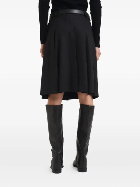 Max Mara belted pleated midi skirt - Black - zdjęcie produktu nr 1