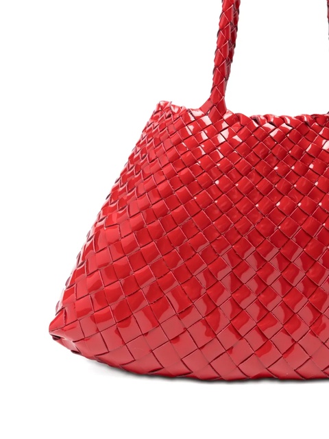 DRAGON DIFFUSION Santa Croce woven-leather tote bag - Red - zdjęcie produktu nr 2