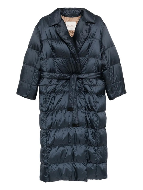 Max Mara quilted belted coat - Blue - zdjęcie produktu nr 1