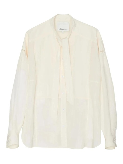 3.1 Phillip Lim tie-neck puff-sleeve shirt - White - zdjęcie produktu nr 1