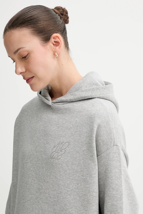 Marc O'Polo bluza damska kolor szary z kapturem melanżowa 5000007272 - zdjęcie produktu nr 2