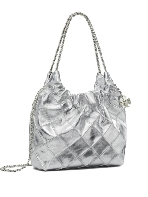 Tory Burch mini Fleming shoulder bag - Silver - zdjęcie produktu nr 1