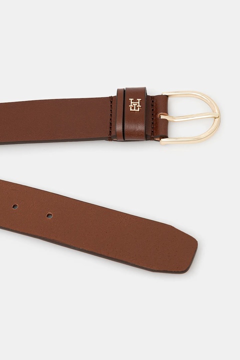 Tommy Hilfiger pasek skórzany damski kolor brązowy AW0AW17757 - zdjęcie produktu nr 2
