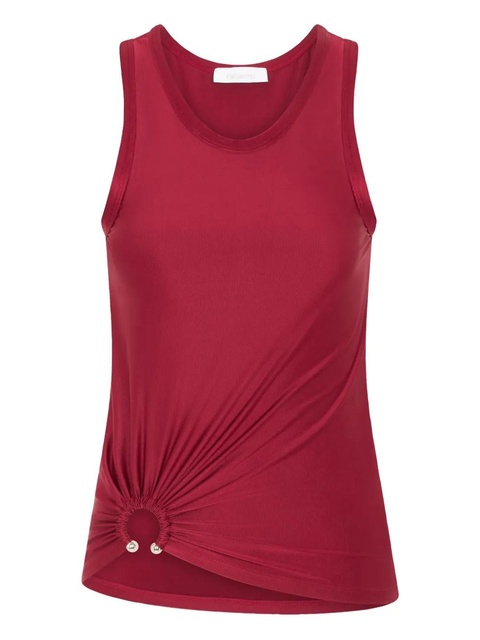 Rabanne ruched sleeveless top - Red - zdjęcie produktu nr 1