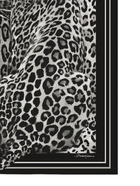 Dolce & Gabbana leopard-print scarf - Black - zdjęcie produktu nr 1