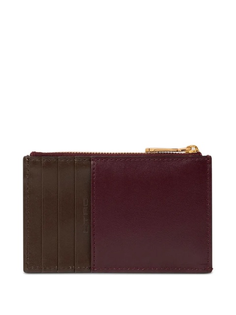 ETRO Pegaso-plaque leather card holder - Red - zdjęcie produktu nr 2
