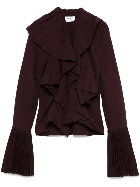 Alexander McQueen plissé top - Red - zdjęcie produktu nr 1