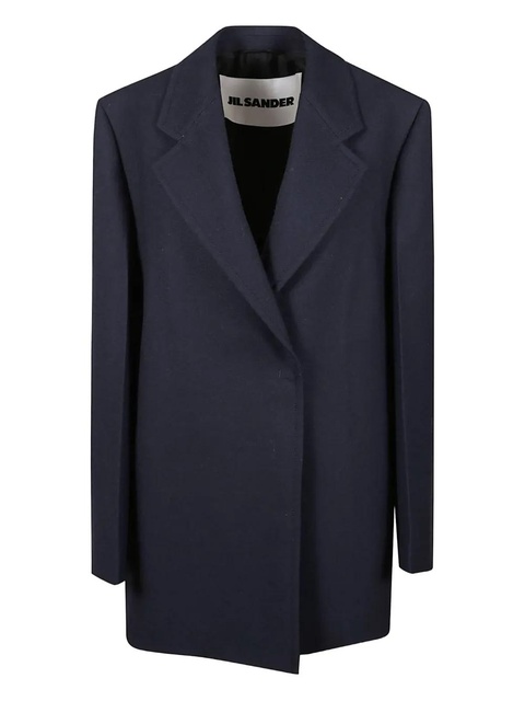 Jil Sander notched lapel coat - Blue - zdjęcie produktu nr 1