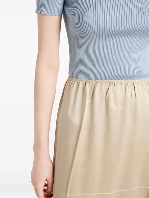 Prada silk crew-neck top - Blue - zdjęcie produktu nr 2