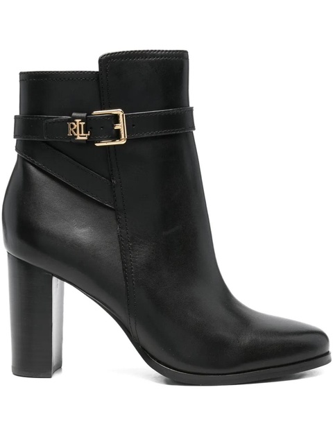 Lauren Ralph Lauren 80mm buckle-strap block-heel boots - Black - zdjęcie produktu nr 1