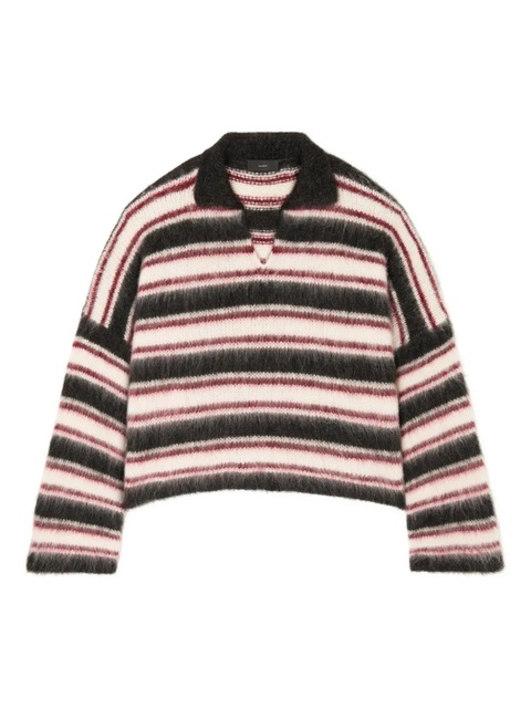 Alanui Grunge striped sweater - Grey - zdjęcie produktu nr 1