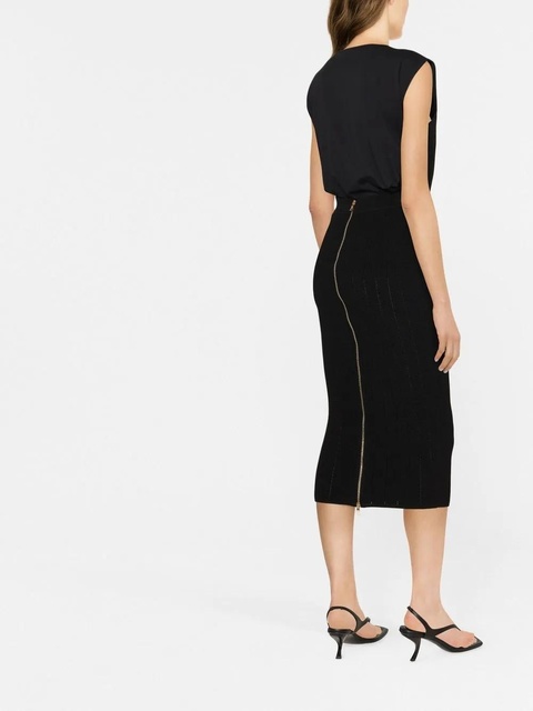 Balmain button-detail logo-print tank top - Black - zdjęcie produktu nr 2