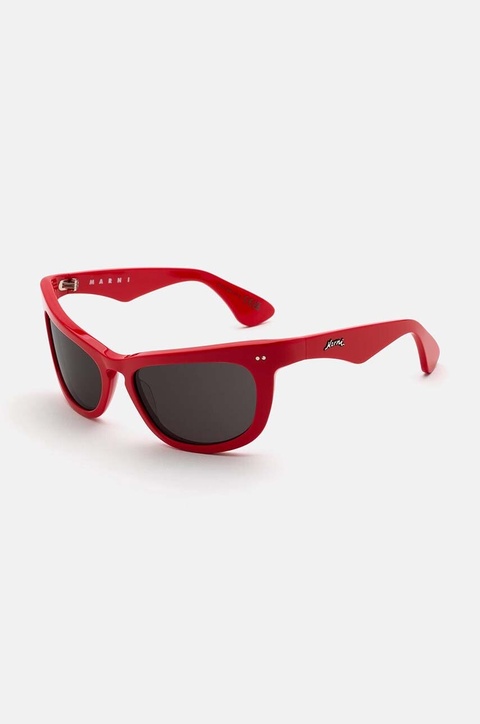 Marni okulary przeciwsłoneczne Isamu Solid Red kolor czerwony EYMRN00053.007.1TZ - zdjęcie produktu nr 1