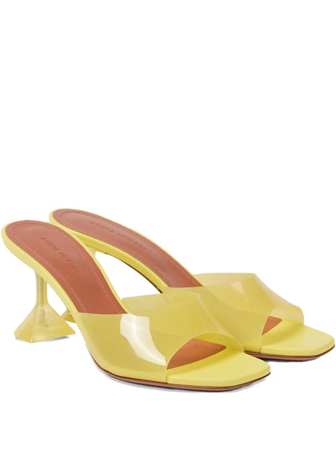 Amina Muaddi 95mm Lupita Glass sandals - Yellow - zdjęcie produktu nr 1