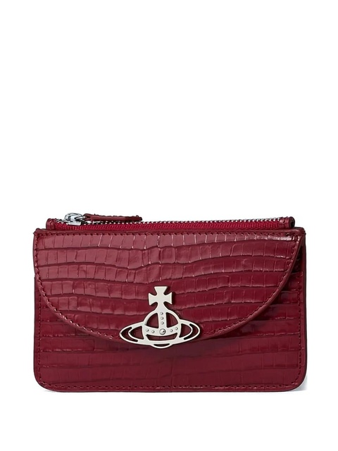 Vivienne Westwood Orb-plaque leather cardholder - Red - zdjęcie produktu nr 1