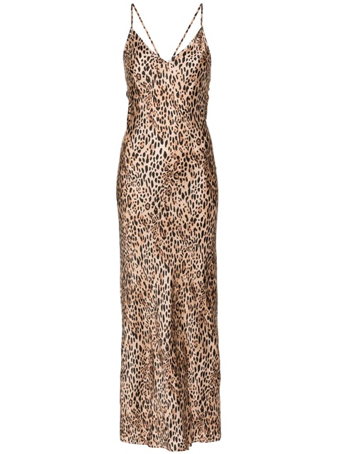 MC2 Saint Barth Eydis leopard-print slip maxi dress - Neutrals - zdjęcie produktu nr 1