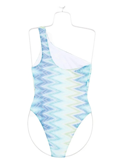 Missoni one-shoulder swimsuit - Blue - zdjęcie produktu nr 2