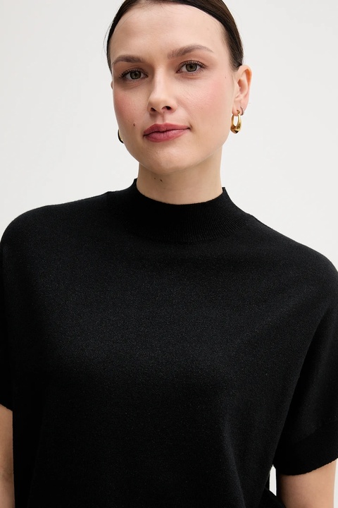 Marc Aurel sweter damski kolor czarny lekki z półgolfem 8067-8000-82107 - zdjęcie produktu nr 2