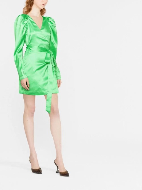 ROTATE BIRGER CHRISTENSEN Bridget satin wrap dress - Green - zdjęcie produktu nr 2
