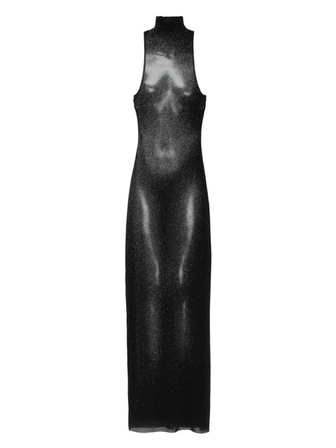 Jean Paul Gaultier high-neck body-print dress - Black - zdjęcie produktu nr 1
