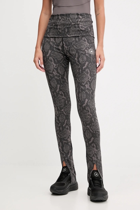 adidas by Stella McCartney legginsy treningowe damskie kolor szary wzorzyste JW4575 - zdjęcie produktu nr 1