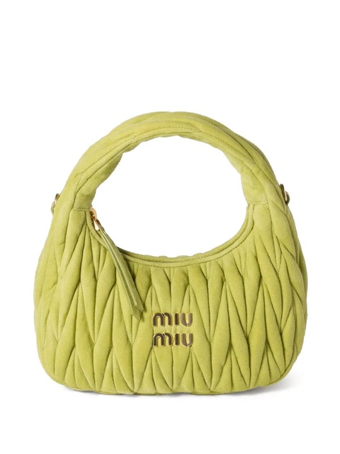 Miu Miu Wander matelassé tote bag - Green - zdjęcie produktu nr 1