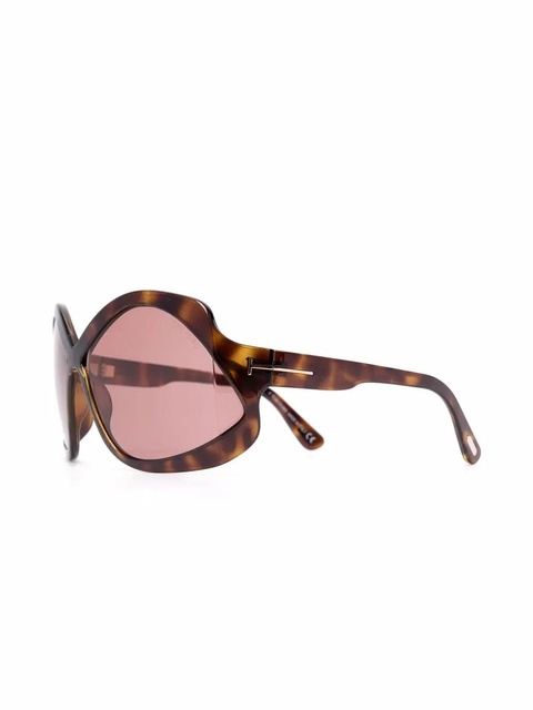 TOM FORD Eyewear oversize-frame sunglasses - Brown - zdjęcie produktu nr 2