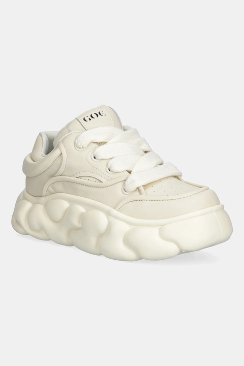 GOE sneakersy skórzane damskie kolor beżowy RR2N4043 - zdjęcie produktu nr 1