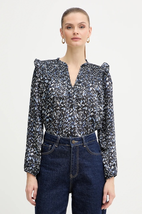 Morgan bluzka damska kolor niebieski wzorzysta OGRAPHY - zdjęcie produktu nr 1