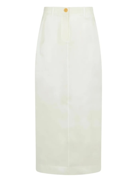 KHAITE Lucian silk pencil skirt - Neutrals - zdjęcie produktu nr 2