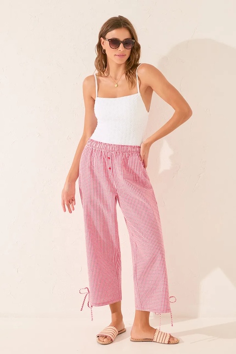 women'secret spodnie piżamowe bawełniane damska kolor bordowy bawełniana 3709664 - zdjęcie produktu nr 1