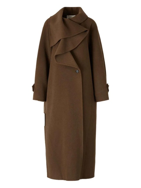 STAUD high-collar long coat - Brown - zdjęcie produktu nr 1