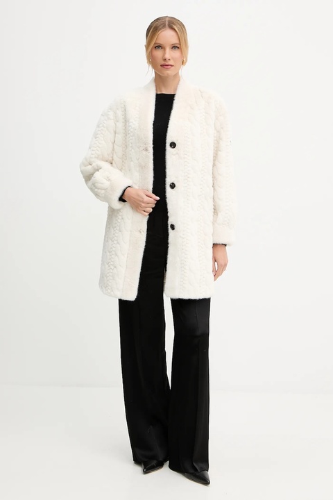 Ermanno Scervino płaszcz kolor beżowy 57TD028E93 - zdjęcie produktu nr 2